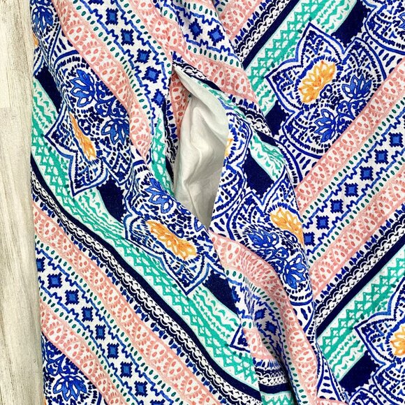 Tommy Bahama Multicolor Grand Isle V-Neck Sleeveless Linen Shift Dress Size L - Picture 3 of 8